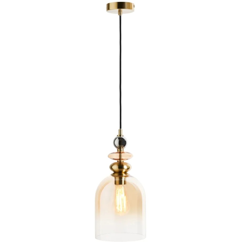 BHS BHS Seline Champagne 1 Light Pendant - Brass