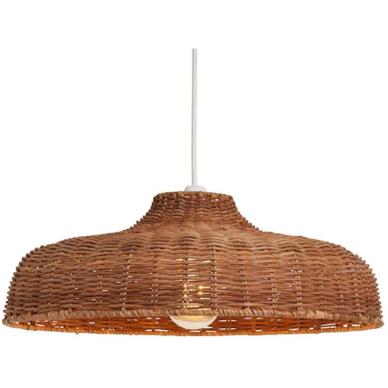 BHS BHS Bali Rattan Easyfit Light Shade 40cm - Brown