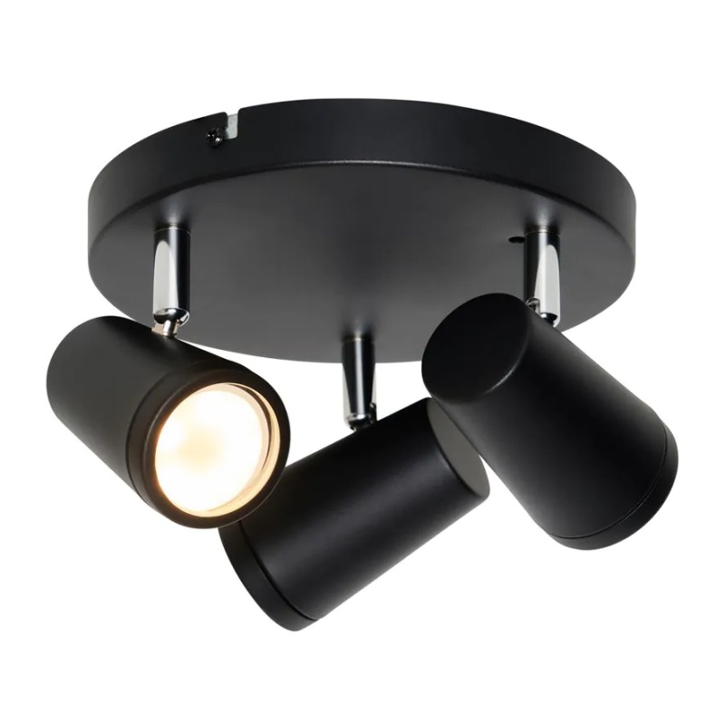 BHS BHS Frida 3 Light Ceiling Plate - Black
