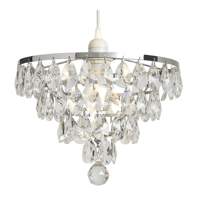 BHS BHS Elsa Easyfit Light Shade 30cm - Chrome