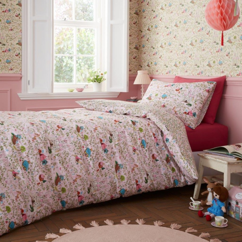 Belle And Boo Pink Fairytale Single Duvet Set