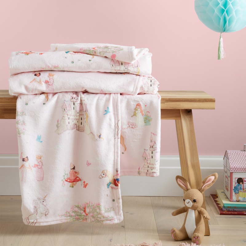 Belle & Boo Belle & Boo Fairytale Fleece Throw 150x200cm - Pink