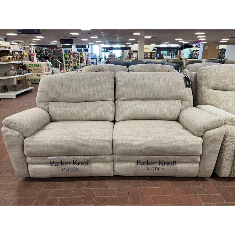 Parker Knoll Parker Knoll Hampton Large 2 Seater Double Power Recliner Sofa - Latitude Natural Fabric