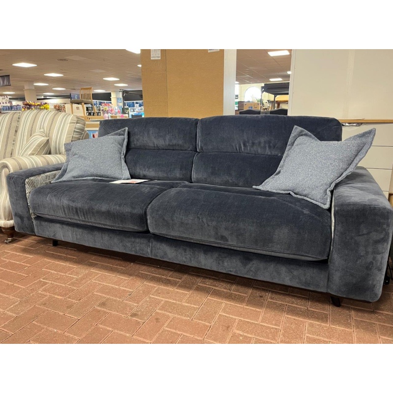 G Plan G Plan Vintage Stamford Grand Sofa - Manhattan Ink Body Fabric & Arrow Smoke Accent Fabric