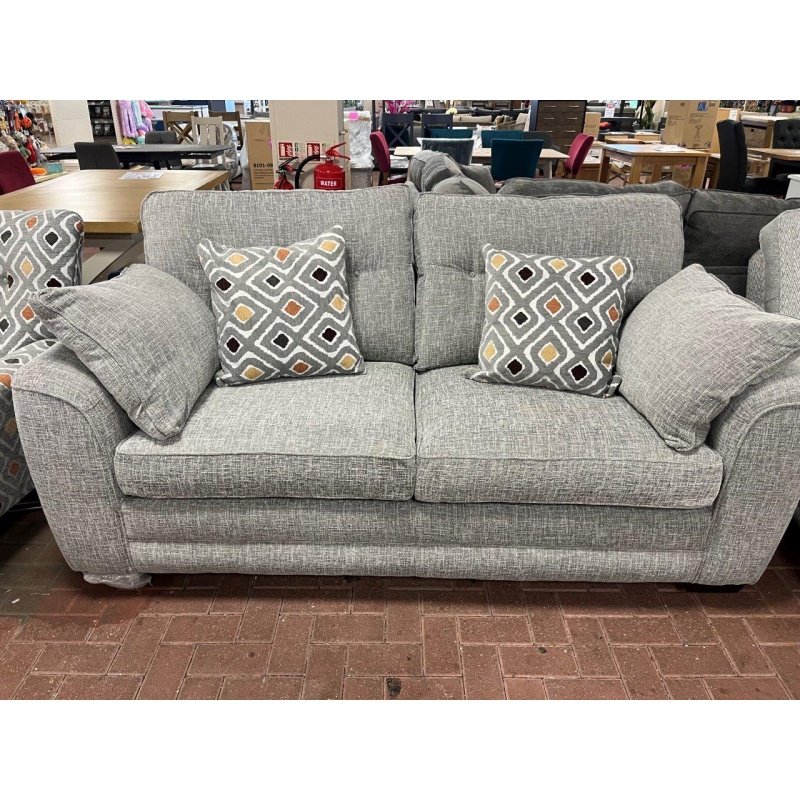 Alstons Alstons Bilbao 3 Seater Pocket Sprung Sofa Bed - Taupe Mottled Chenille & Dark Feet