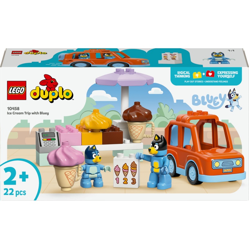 Image of LEGO Bluey 10458 Bluey Ice Cream Trip with Bluey In Multi
