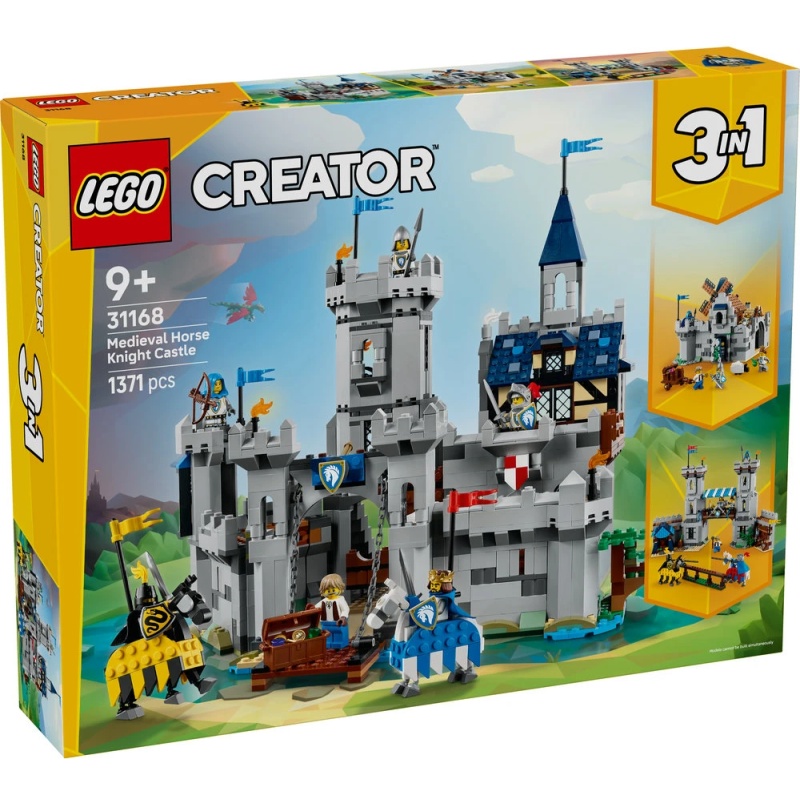 Image of LEGO Creator 31168 Medieval Horse Knight Castle 3-in-1 In Multi