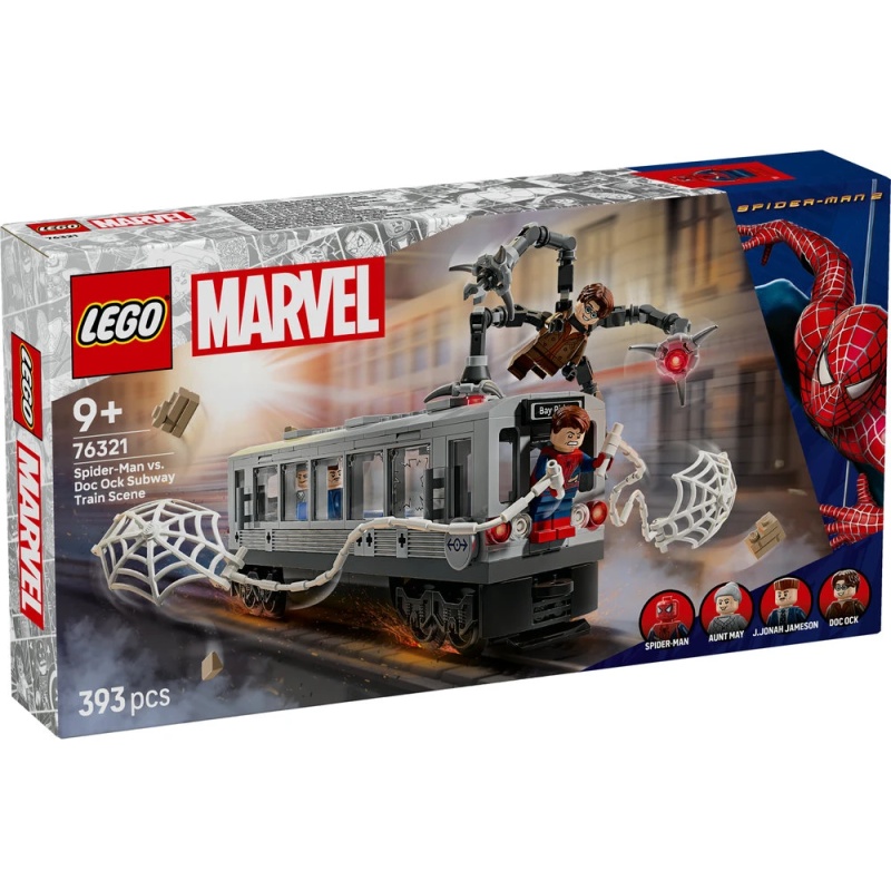 Image of LEGO Marvel 76321 Spider-Man vs. Doc Ock Subway Train Scene In Multi