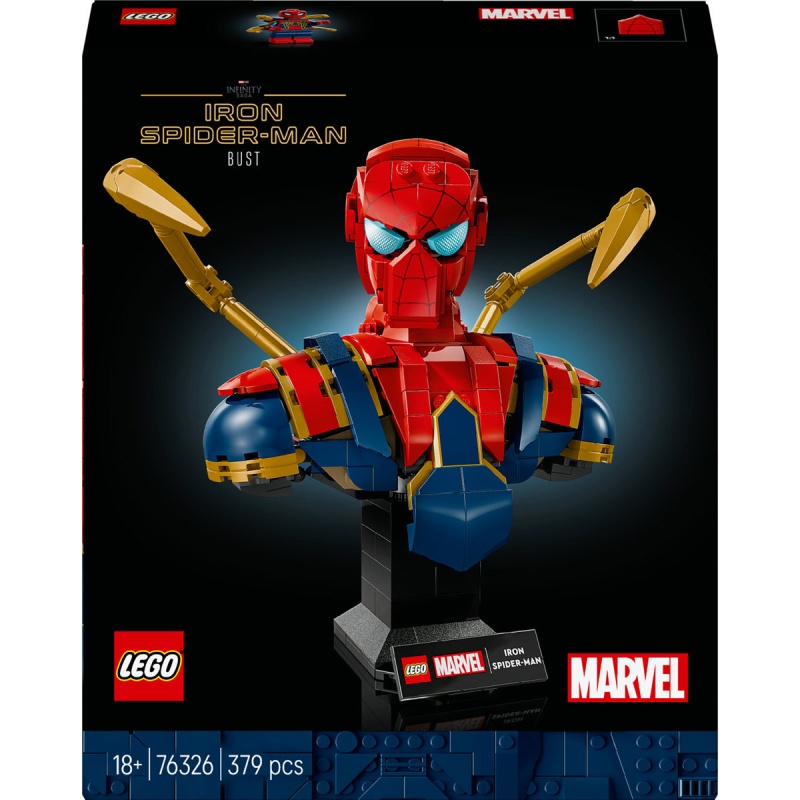 Image of LEGO Marvel 76326 Iron Spider-Man Bust In Blue/Red