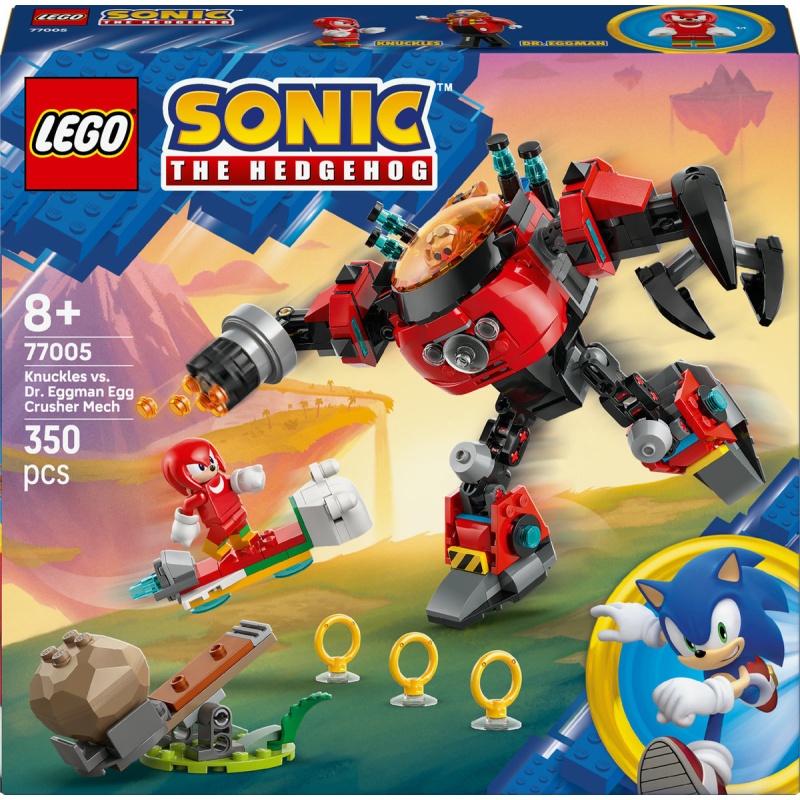 Image of LEGO Sonic the Hedgehog 77005 Knuckles vs. Dr. Eggman Egg Crusher Mech In Multi