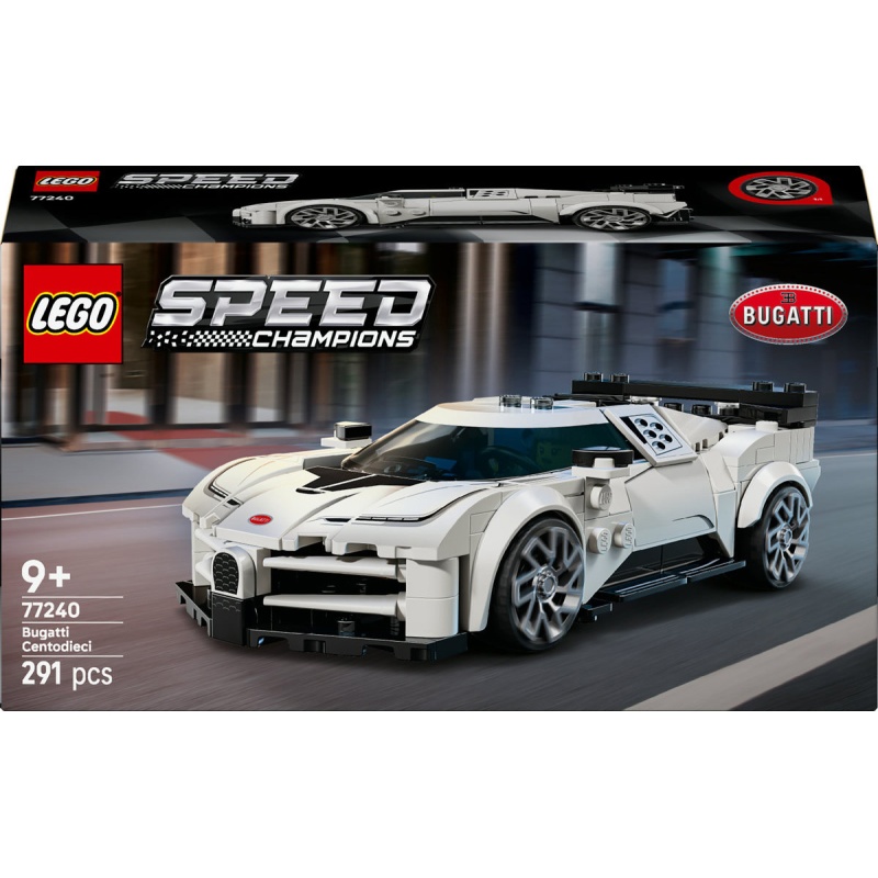 Image of LEGO Speed Champions 77240 Bugatti Centodieci Hyper Sports Car In White