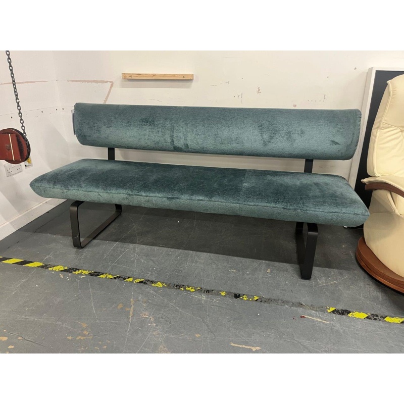 Venjakob Venjakob Jade P715-18D3 190cm Bench - Frankfurt Petrol Fabric & Anthracite Matte Metal