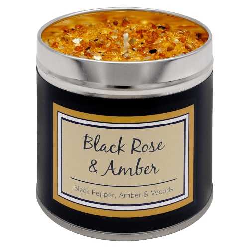 Best Kept Secrets Black/Amber Seriously Scented Candle Tin - Rose And