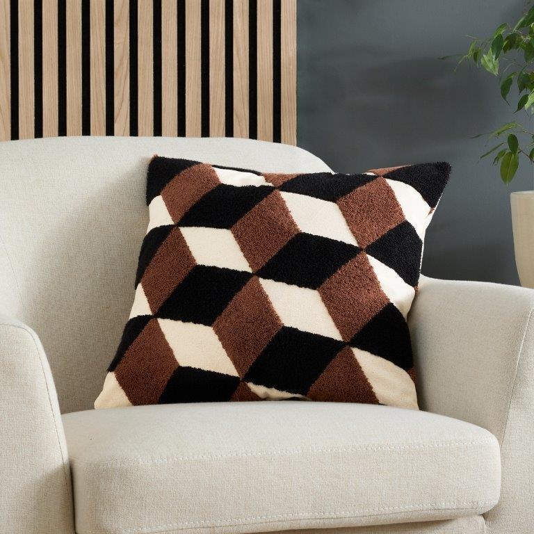 Appletree Dark Jett Filled Cushion 43Cm - Multi
