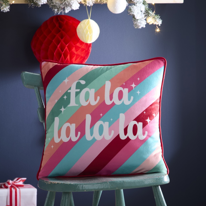 Fusion Festive Fa La La Cushion 43cm - Multi