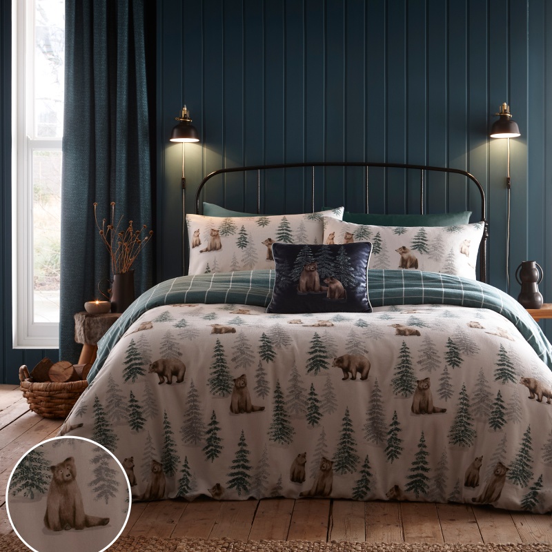 Dreams & Drapes Bear Walks Duvet Set - Natural