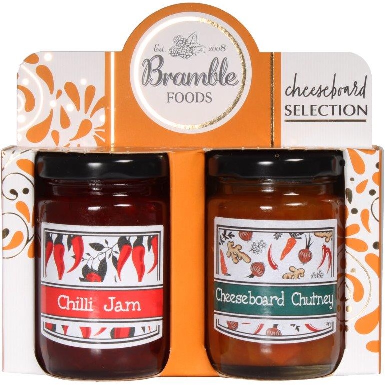 Downtown Downtown Cheeseboard Twin Jar Food Gift Set