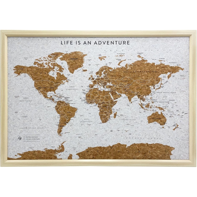 Splosh White Medium Travel Map World Pin Board
