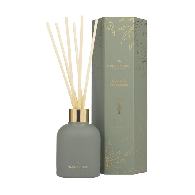 Made By Zen Aura Reed Diffuser Cedar And Cardamom - 120Ml