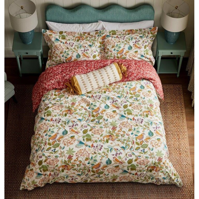 Sanderson National Trust Dark/Light Birds And Berries Duvet Set - Multi - King