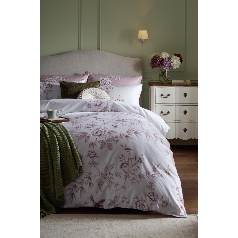Laura Ashley Rowsham Garden Dark Blush Duvet Set - Pink