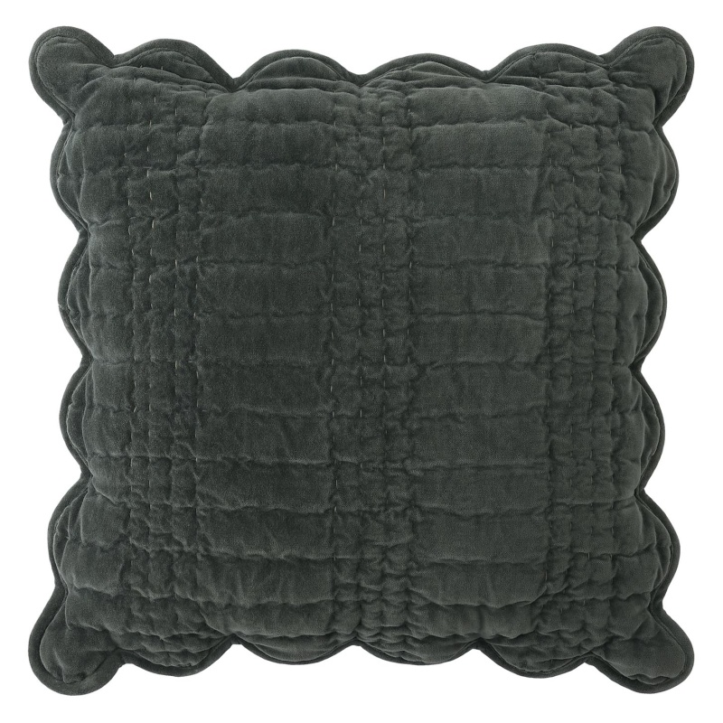 Laura Ashley Scalloped Cushion - Pine Green