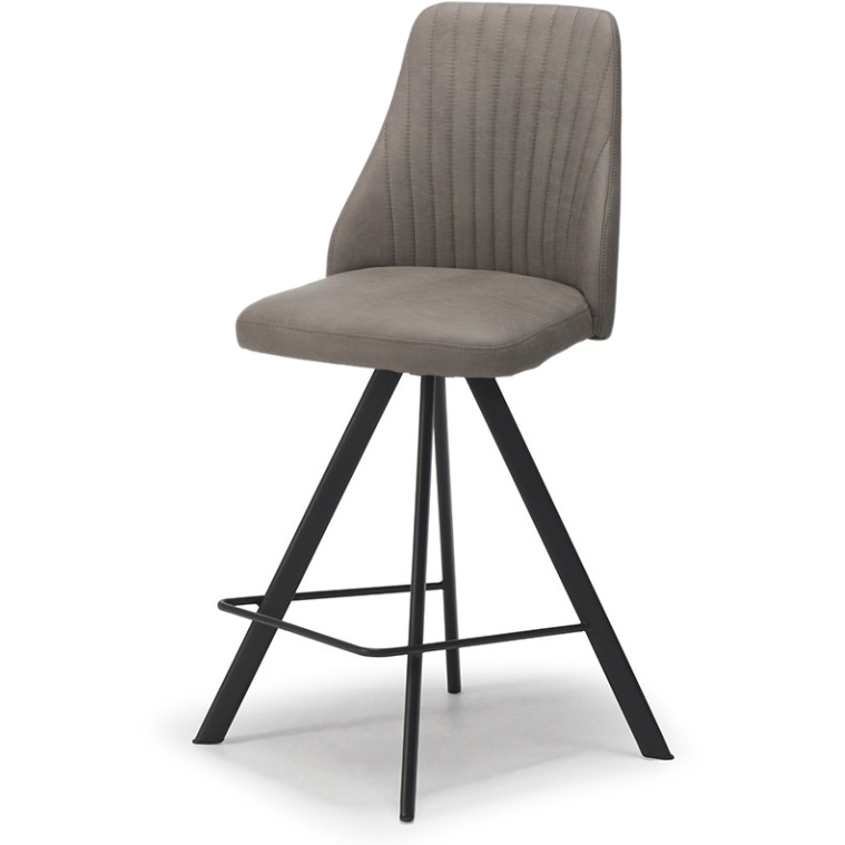 Kesterport Austin Swivel Counter Stool - Light Grey Faux Leather