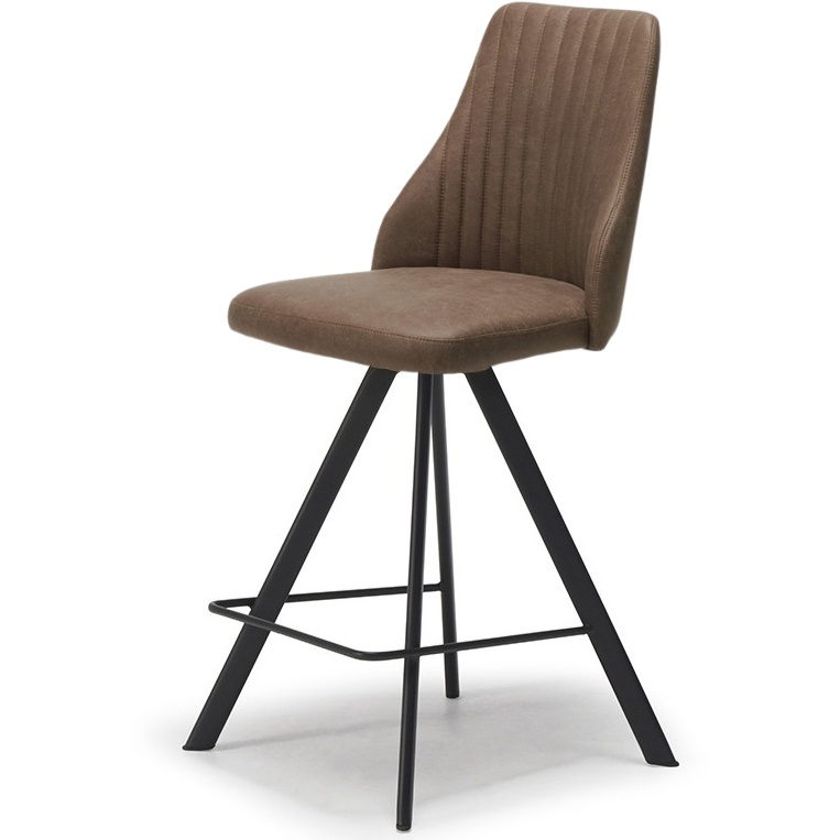 Kesterport Austin Swivel Counter Stool - Brown Faux Leather