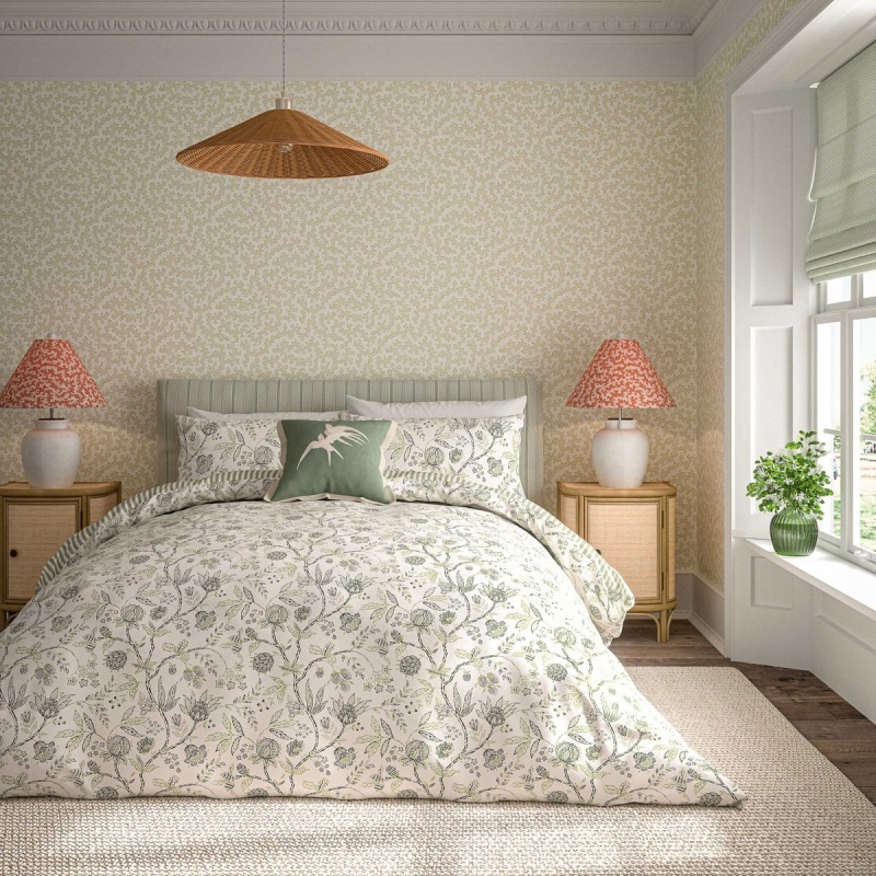 Sanderson Options Solaine Duvet Set - Green