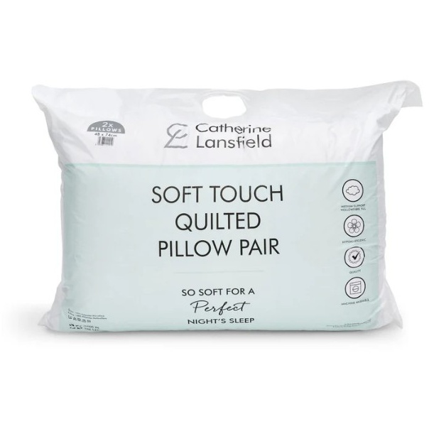 Catherine Lansfield Catherine Lansfield Soft Touch Quilted Pillow Pair