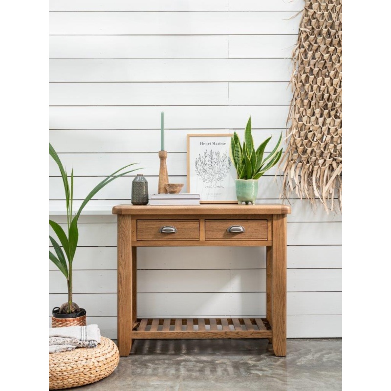 Baker Furniture Juniper Console Table - Smoked Oak