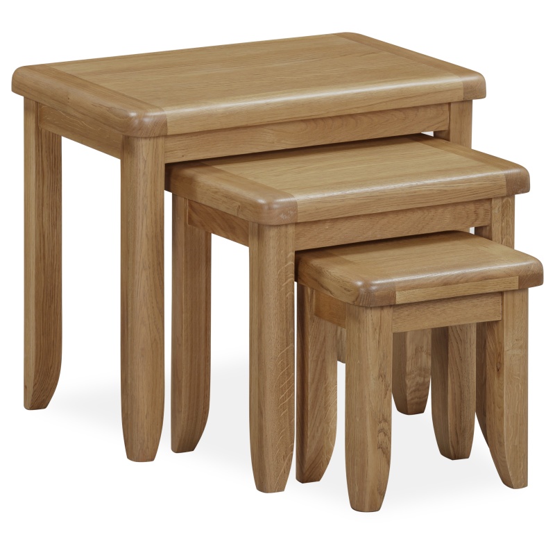 Baker Furniture Juniper Nest Of Tables - Smoked Oak