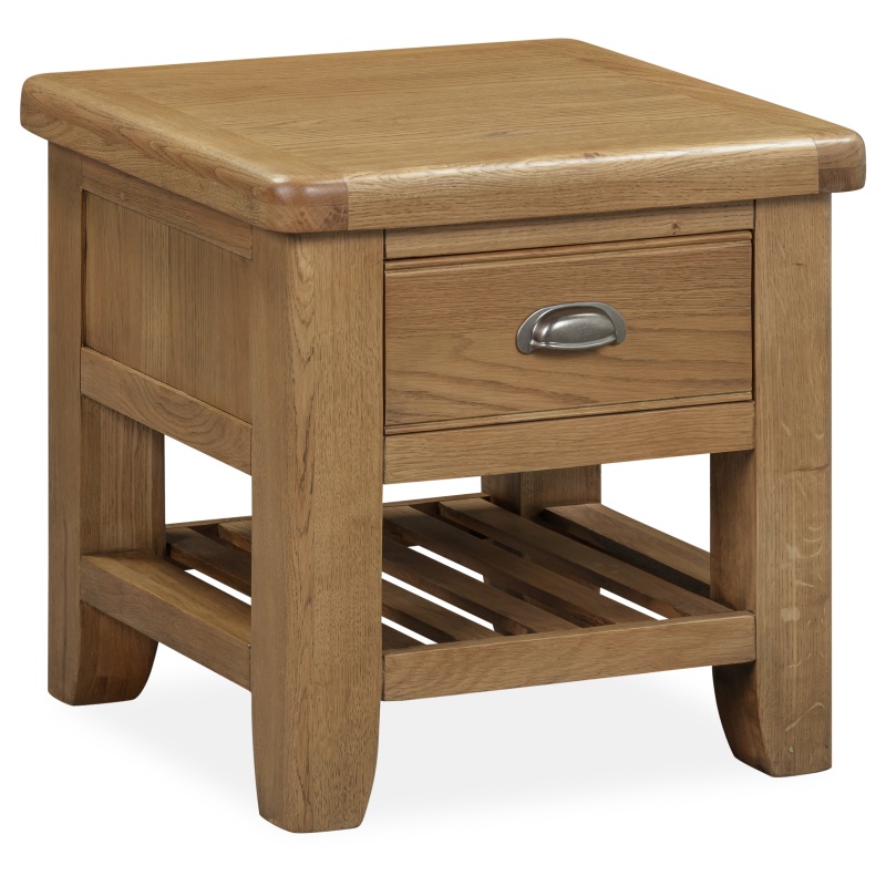 Baker Furniture Juniper Lamp Table - Smoked Oak