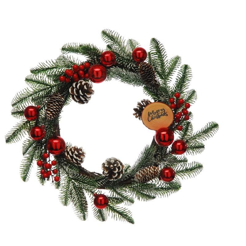 Festive Festive Christmas Pine & Berry Wreath - 50cm