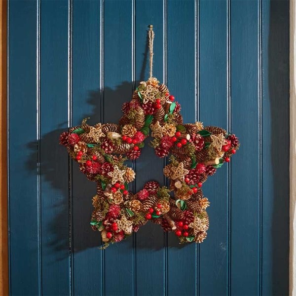Smart Garden Three Kings Star Pinecone Wreath - 35cm