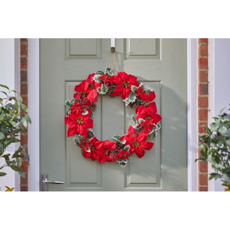 Smart Garden Smart Garden Poinsettia Wreath - 50cm