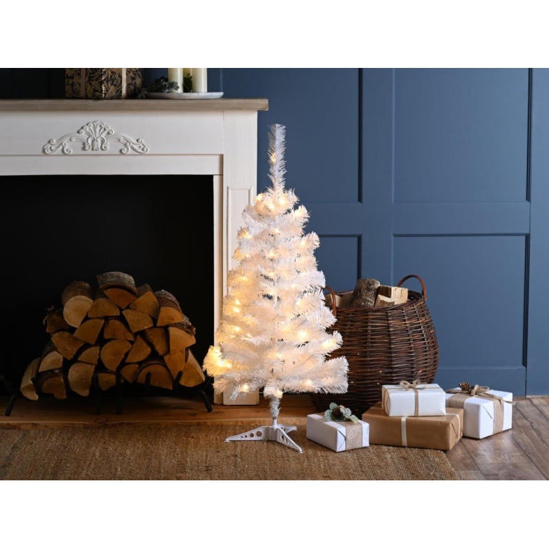 Festive Festive White Table Christmas Tree - 90cm