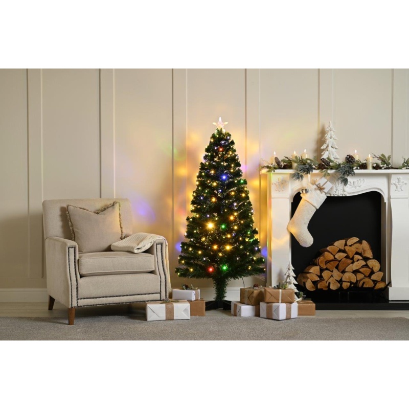 Festive Festive Shimmer Fibre Optic Christmas Tree - 90cm