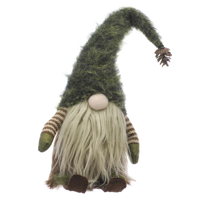Festive Green Hat Gonk On Skis Plush - 35cm