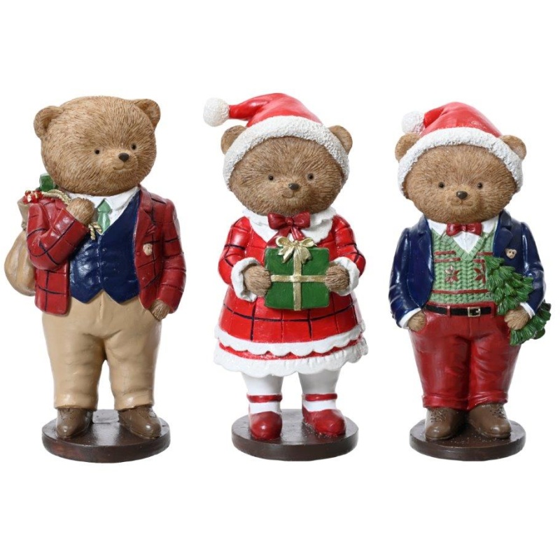 Kaemingk Bear Figure (Assorted Styles) - 14.5cm