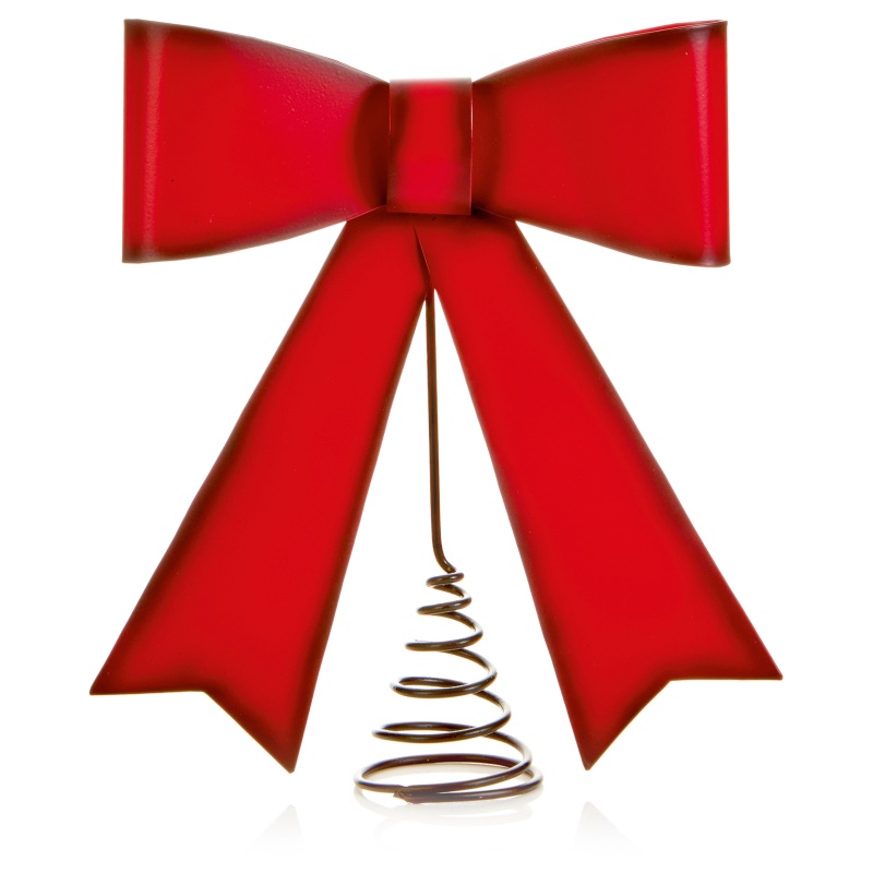 Premier Premier Red Metal Bow Tree Topper - 24cm