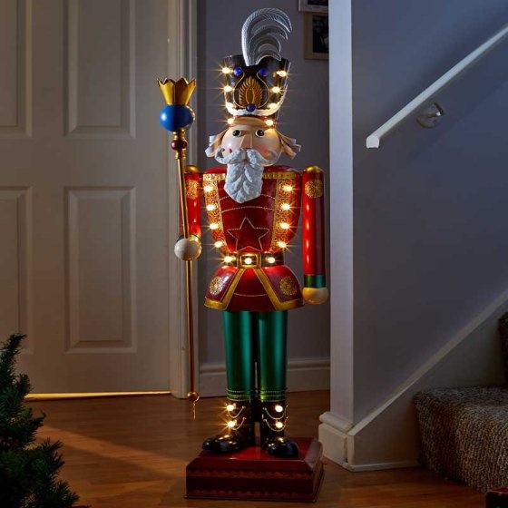 Smart Garden Battery Operated Lit Giant Nutcracker - 120cm