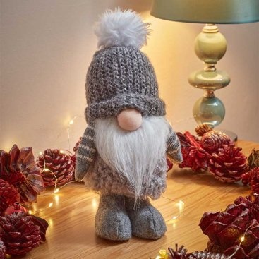 Three Kings Bobble Gonk Decoration, Grey - 30cm