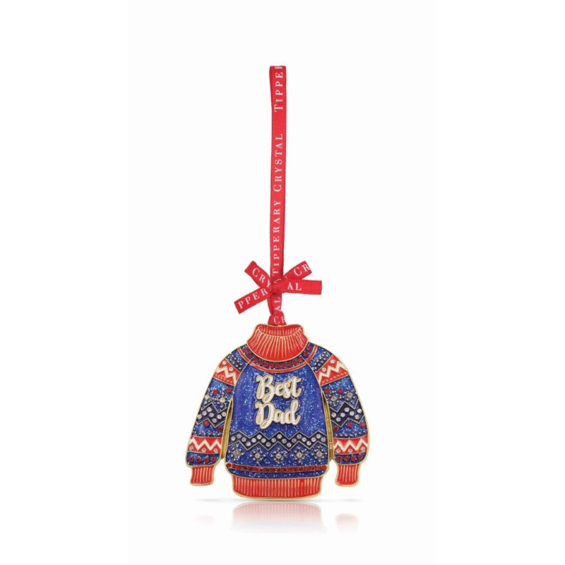 Tipperary Crystal Loved Ones Best Dad Christmas Tree Decoration
