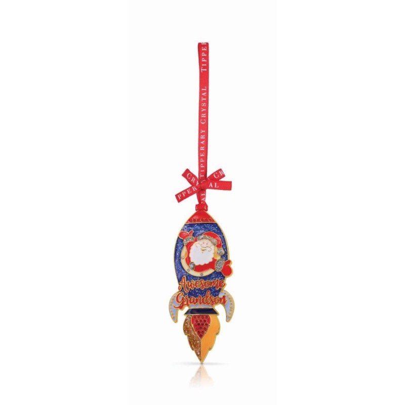 Tipperary Crystal Loved Ones Awesome Grandson Christmas Tree Decoration