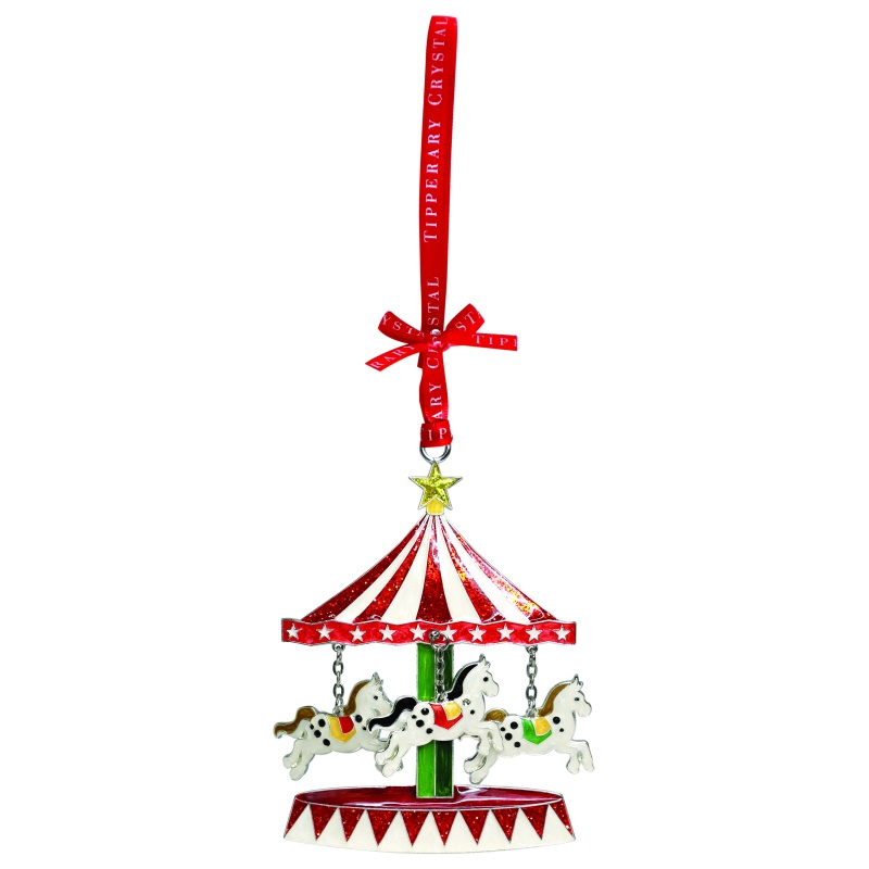 Tipperary Crystal Sparkle Carousel Christmas Tree Decoration