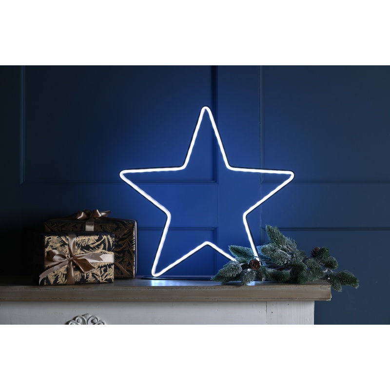 Festive Neon Flex Star With Remote - 40cm