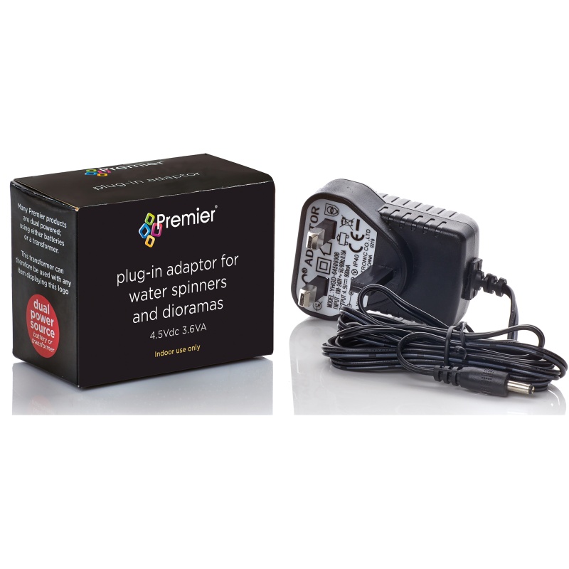 Premier 4.5Vdc 3.6VA Plug-In Mains Adaptor with 1.8m Jack Plug