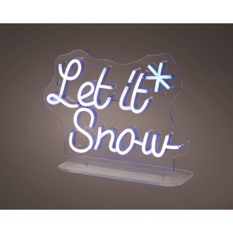 Lumineo LED Neon USB Let It Snow Light 23cm