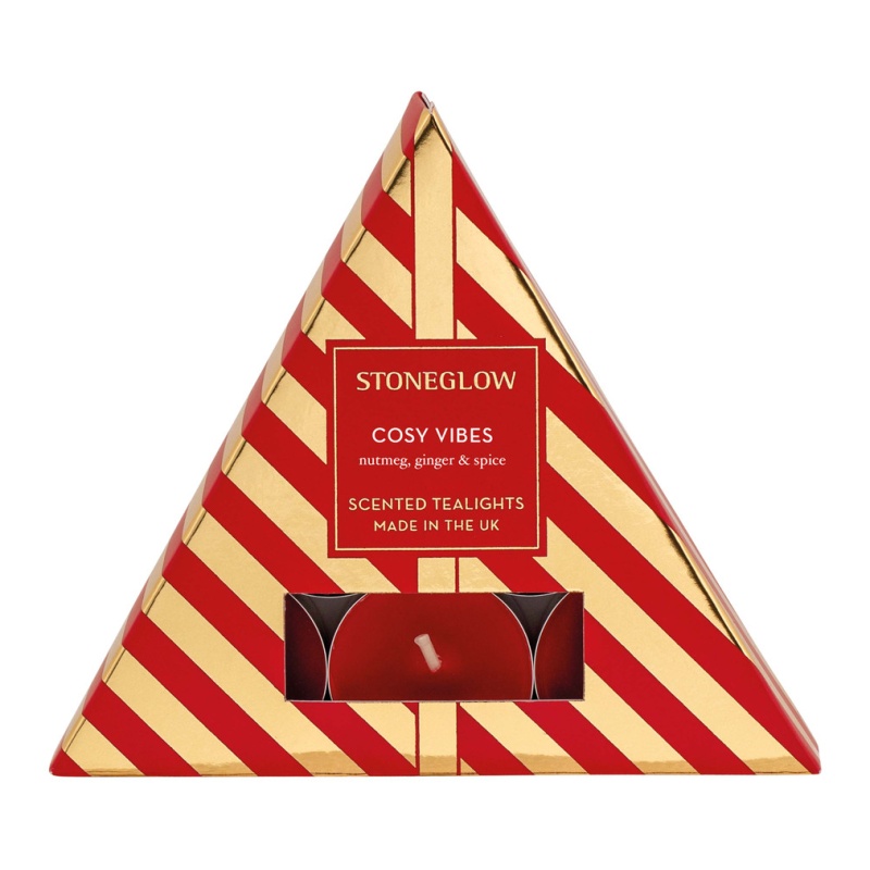 Stoneglow Stoneglow Cosy Vibes Nutmeg, Ginger & Spice Fragranced Tealights - Pack of 6